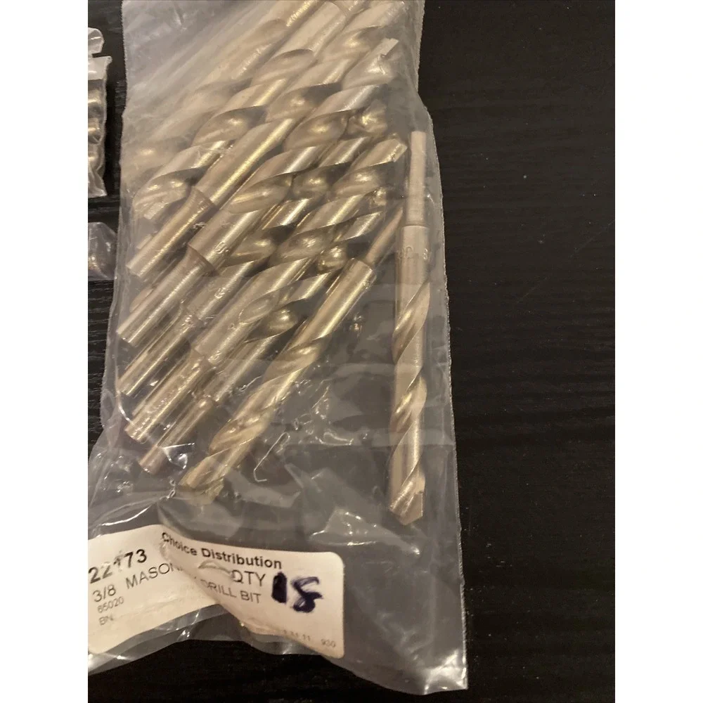 MASONRY DRILL BITS SETS 18-3/8, 10-7/16, 1-1/4 - NEW - CHOICE DISTRIBUTION #10